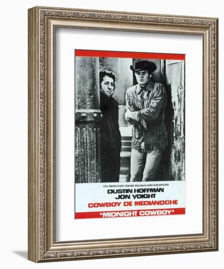 Midnight Cowboy, Spanish Movie Poster, 1969-null-Framed Art Print