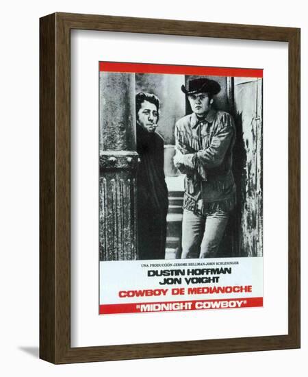 Midnight Cowboy, Spanish Movie Poster, 1969-null-Framed Art Print