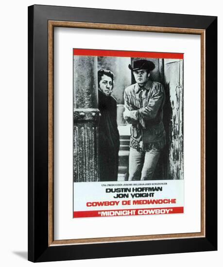 Midnight Cowboy, Spanish Movie Poster, 1969-null-Framed Art Print