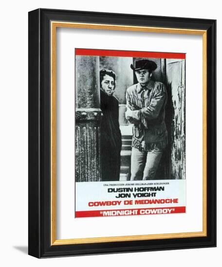 Midnight Cowboy, Spanish Movie Poster, 1969-null-Framed Art Print