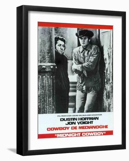 Midnight Cowboy, Spanish Movie Poster, 1969-null-Framed Art Print