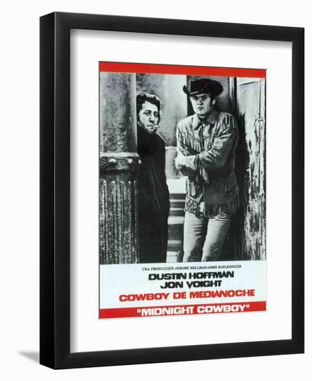 Midnight Cowboy, Spanish Movie Poster, 1969-null-Framed Premium Giclee Print