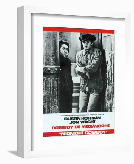 Midnight Cowboy, Spanish Movie Poster, 1969-null-Framed Premium Giclee Print