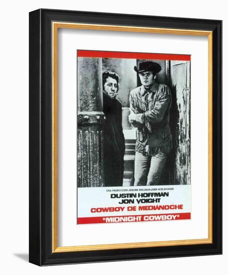 Midnight Cowboy, Spanish Movie Poster, 1969-null-Framed Premium Giclee Print