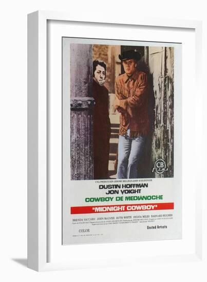 Midnight Cowboy, Spanish Movie Poster, 1969-null-Framed Art Print