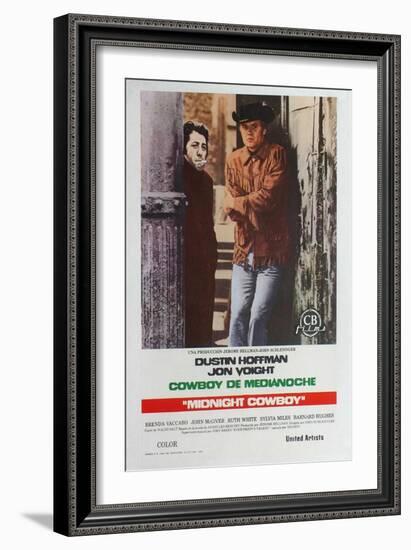 Midnight Cowboy, Spanish Movie Poster, 1969-null-Framed Premium Giclee Print