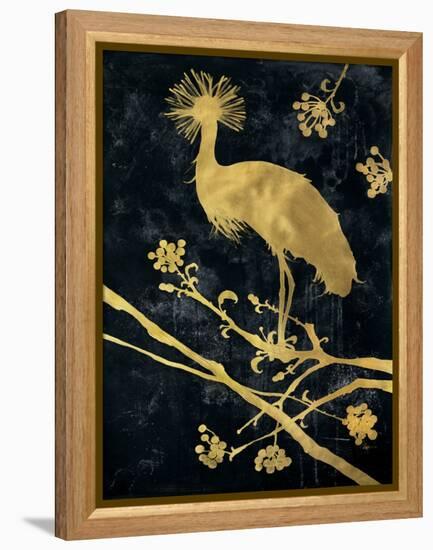 Midnight Crowned Crane-Filippo Ioco-Framed Stretched Canvas