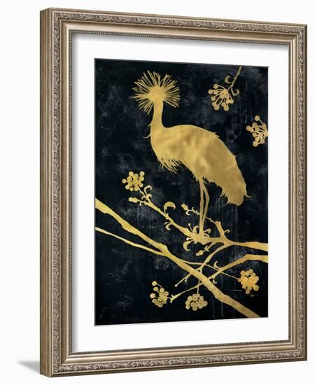 Midnight Crowned Crane-Filippo Ioco-Framed Art Print