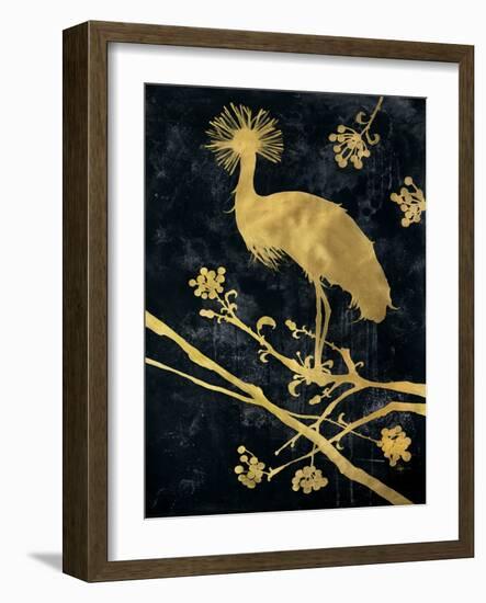 Midnight Crowned Crane-Filippo Ioco-Framed Art Print