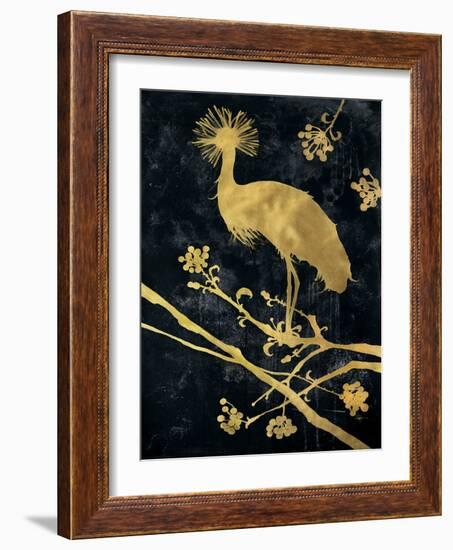 Midnight Crowned Crane-Filippo Ioco-Framed Art Print