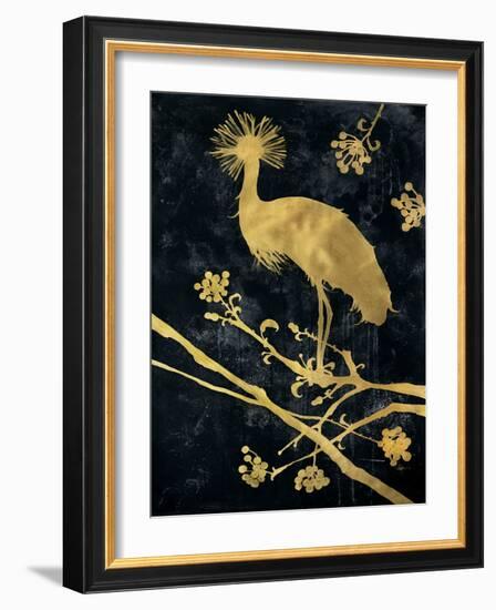 Midnight Crowned Crane-Filippo Ioco-Framed Art Print