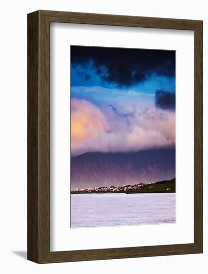 Midnight Drama at Grundarfjörður Town East Iceland-Vincent James-Framed Photographic Print