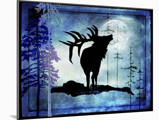 Midnight Elk-LightBoxJournal-Mounted Giclee Print