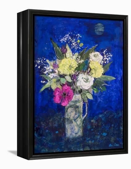 Midnight Flowers, Deep Blue Ground-Ann Oram-Framed Premier Image Canvas