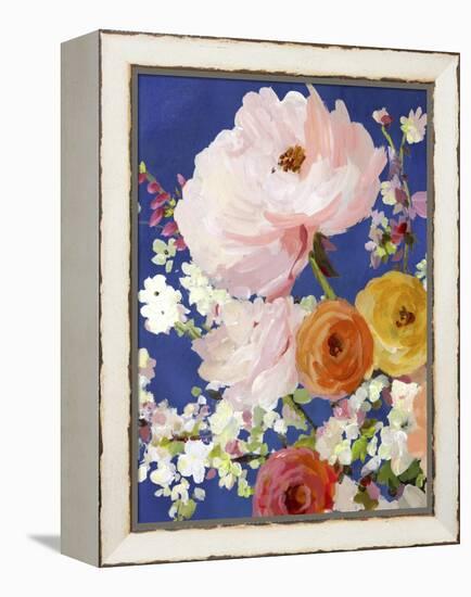 Midnight Garden Flowers I-Allison Pearce-Framed Stretched Canvas