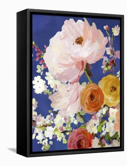 Midnight Garden Flowers I-Allison Pearce-Framed Stretched Canvas