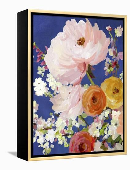 Midnight Garden Flowers I-Allison Pearce-Framed Stretched Canvas