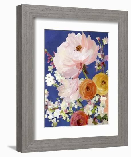Midnight Garden Flowers I-Allison Pearce-Framed Premium Giclee Print