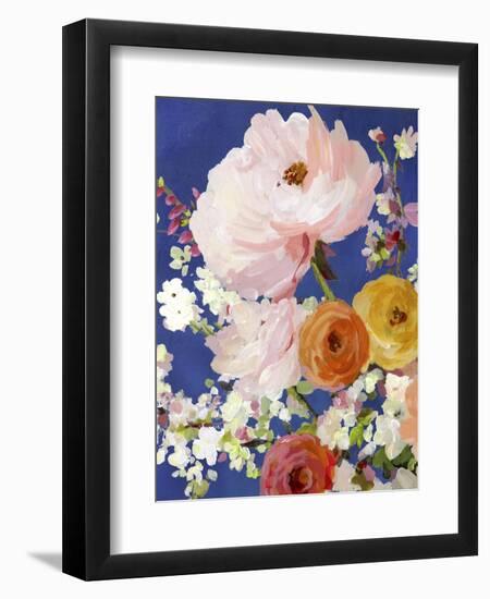 Midnight Garden Flowers I-Allison Pearce-Framed Premium Giclee Print