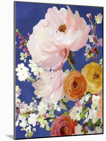 Midnight Garden Flowers I-Allison Pearce-Mounted Art Print