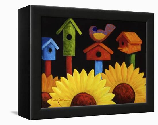 Midnight Garden-Oscar Ortiz-Framed Premier Image Canvas