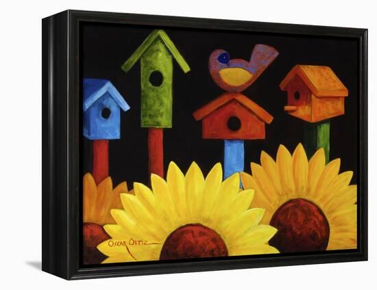 Midnight Garden-Oscar Ortiz-Framed Premier Image Canvas