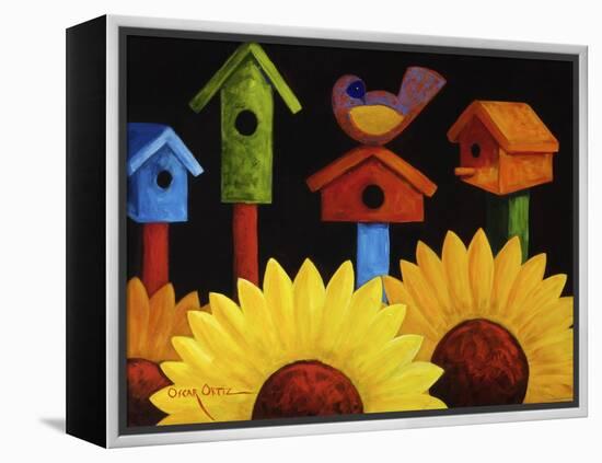 Midnight Garden-Oscar Ortiz-Framed Premier Image Canvas