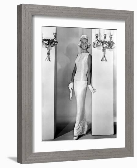 Midnight Lace, Doris Day, 1960, Evening Gown Designed by Irene-null-Framed Photo