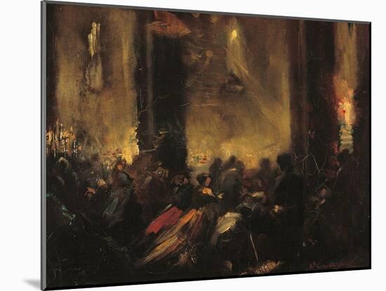 Midnight Mass in Rome-null-Mounted Giclee Print