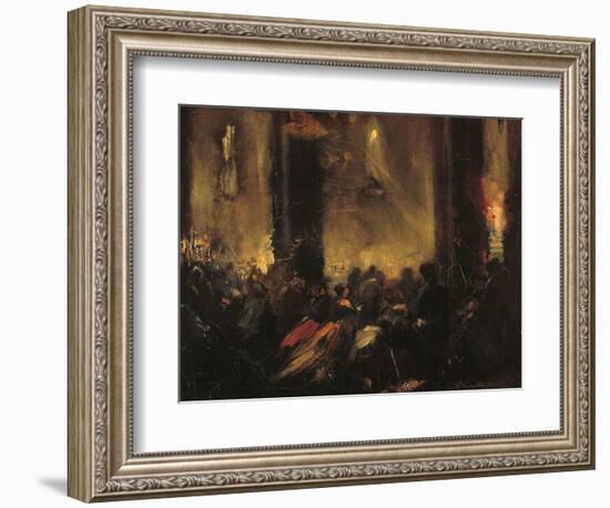 Midnight Mass in Rome-null-Framed Giclee Print