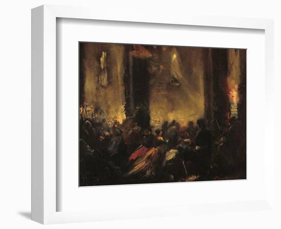 Midnight Mass in Rome-null-Framed Giclee Print
