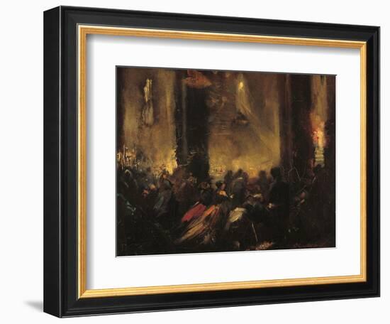 Midnight Mass in Rome-null-Framed Giclee Print