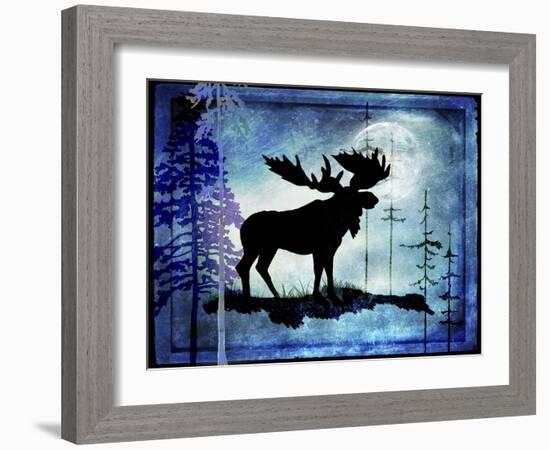 Midnight Moose-LightBoxJournal-Framed Giclee Print