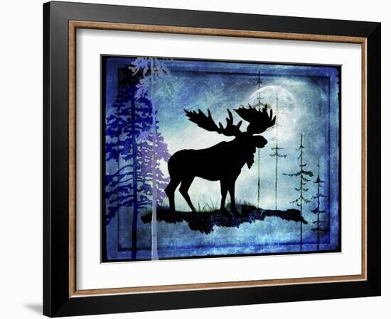 Midnight Moose-LightBoxJournal-Framed Giclee Print