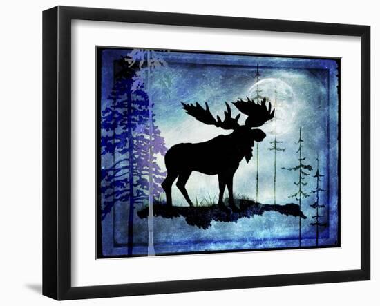 Midnight Moose-LightBoxJournal-Framed Giclee Print