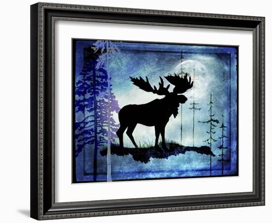 Midnight Moose-LightBoxJournal-Framed Giclee Print