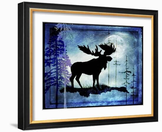 Midnight Moose-LightBoxJournal-Framed Giclee Print