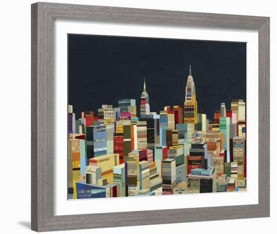 Midnight Over Manhattan-Andy Burgess-Framed Giclee Print