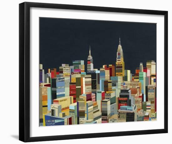 Midnight Over Manhattan-Andy Burgess-Framed Giclee Print