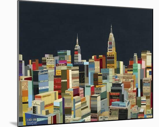 Midnight Over Manhattan-Andy Burgess-Mounted Giclee Print