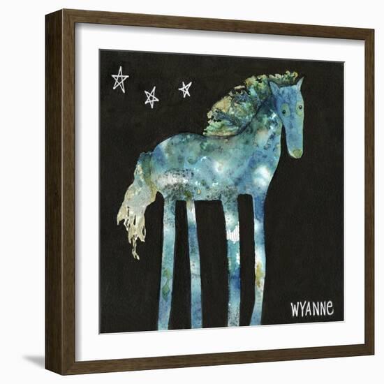 Midnight Pony-Wyanne-Framed Giclee Print