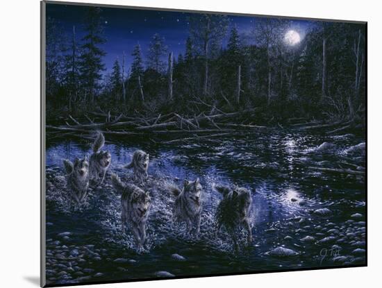 Midnight Pursuit-Jeff Tift-Mounted Giclee Print