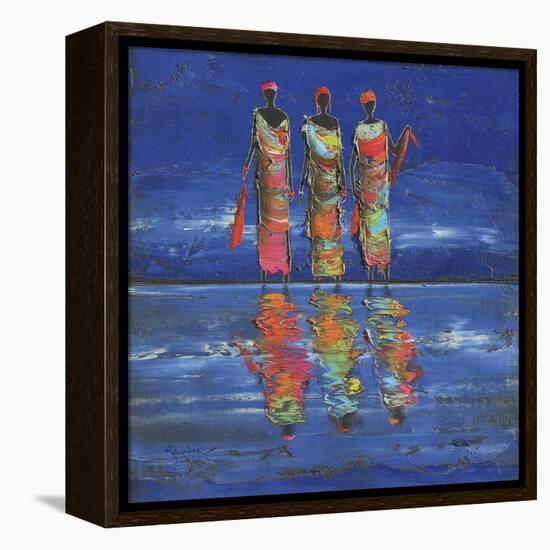 Midnight River 1-Michel Rauscher-Framed Stretched Canvas