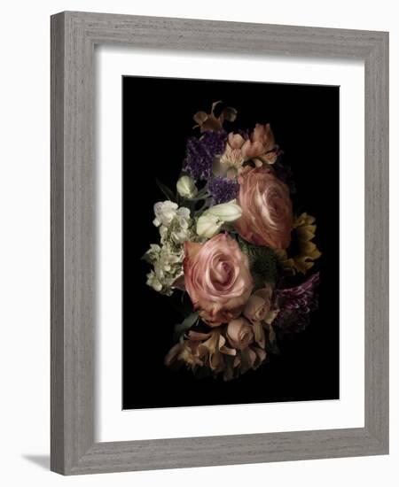 Midnight Roses-Julie Greenwood-Framed Art Print