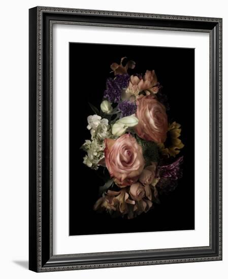 Midnight Roses-Julie Greenwood-Framed Art Print