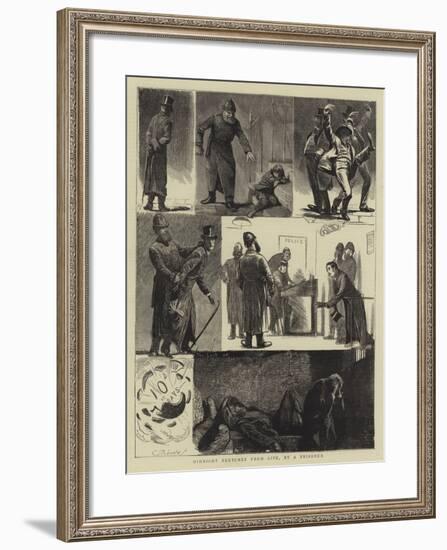 Midnight Sketches from Life, by a Prisoner-null-Framed Giclee Print