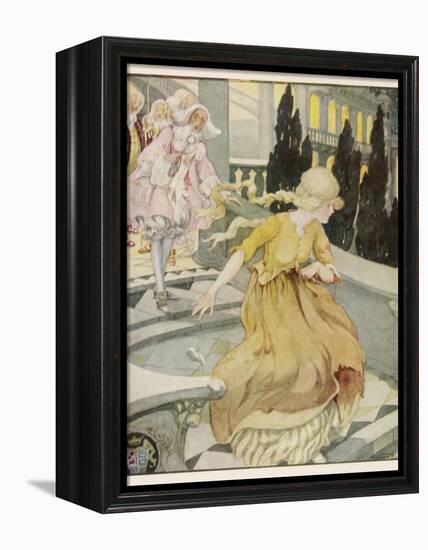 Midnight Strikes and Cinderella Flies from the Ball-Anne Anderson-Framed Premier Image Canvas