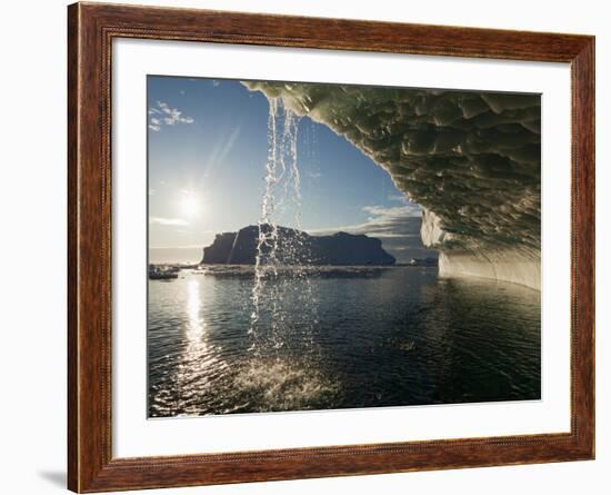 Midnight Sun Lights Iceberg, Jakobshavn Glacier, Disko Bay, Ilulissat, Greenland-Paul Souders-Framed Photographic Print