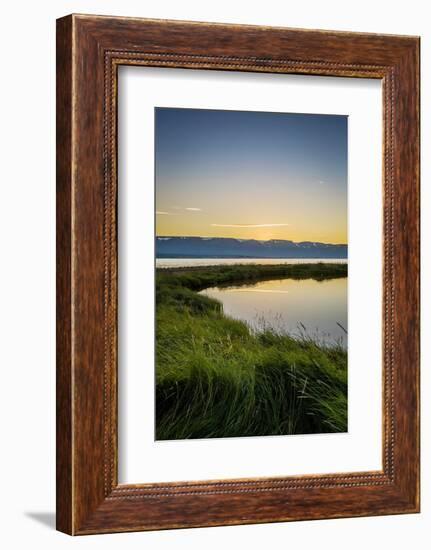 Midnight Sun over Eyjafjordur, Akureyri, Iceland-null-Framed Photographic Print