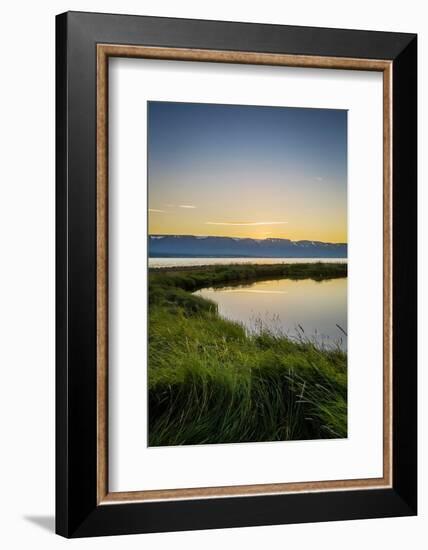 Midnight Sun over Eyjafjordur, Akureyri, Iceland-null-Framed Photographic Print